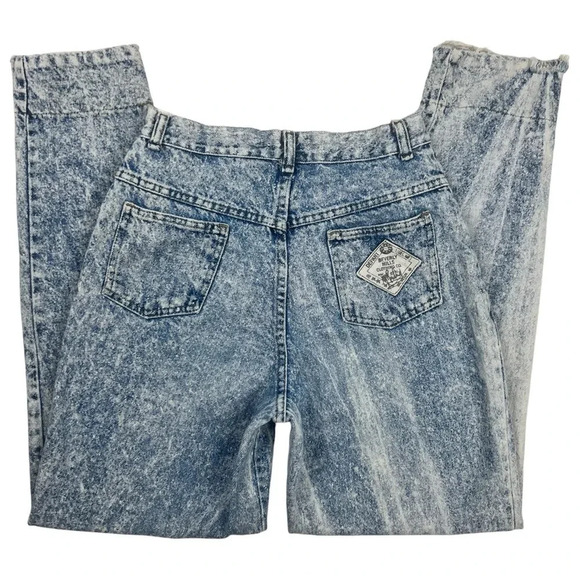 Vintage 80’s Patchwork Acid Wash Jeans - Picture 1 of 12